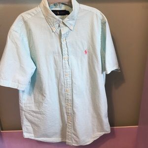 Ralph Lauren seersucker shirt! Size Medium